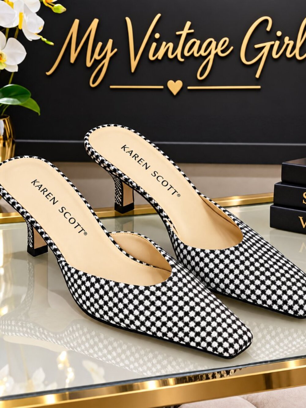 Karen Scott Houndstooth Slip On